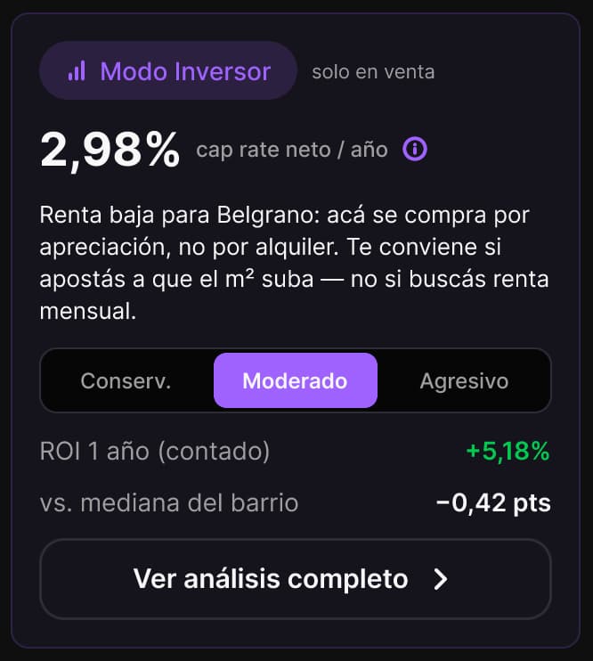 Los tres escenarios macro en paralelo: peor caso, caso base y mejor caso, cada uno con sus métricas